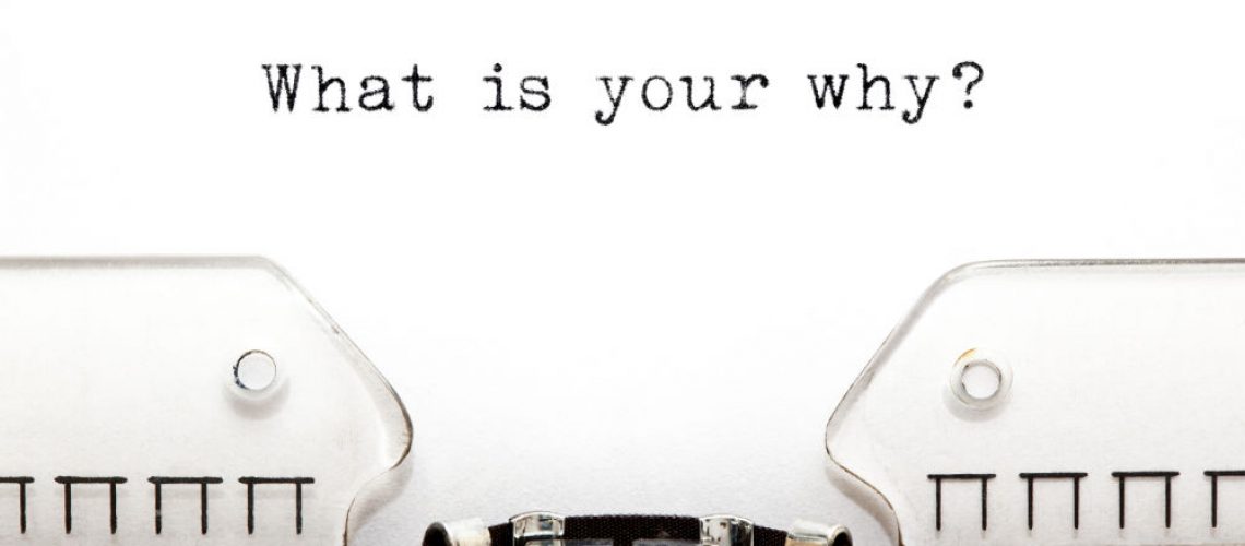Typewriter typing What is your why?